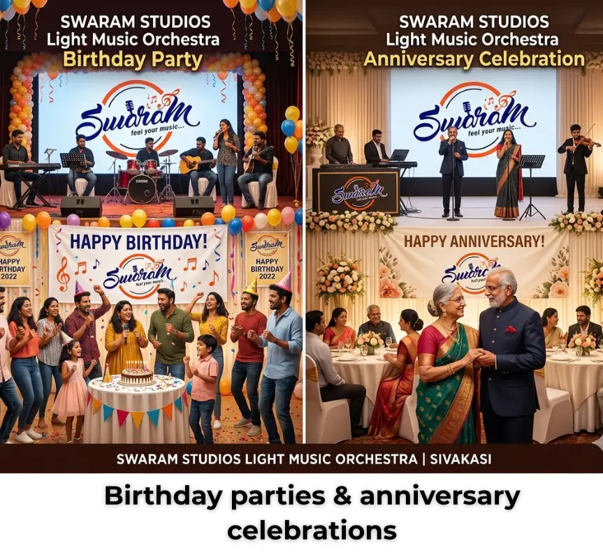 Birthday and anniversary live music band performance