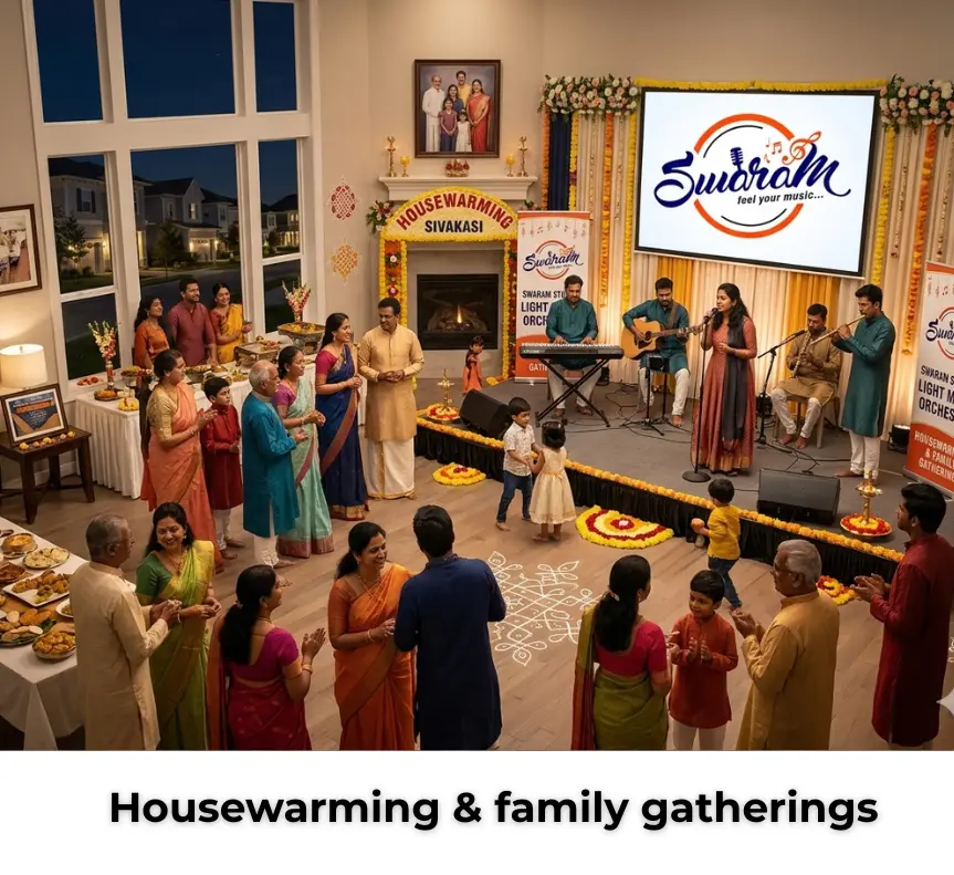 Housewarming function live music performance