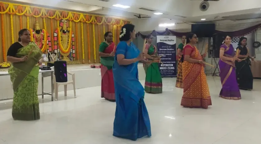 Traditional dance performance at music program