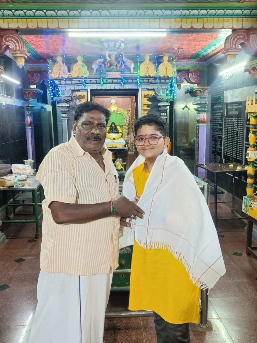 Young participant honored at temple ceremony