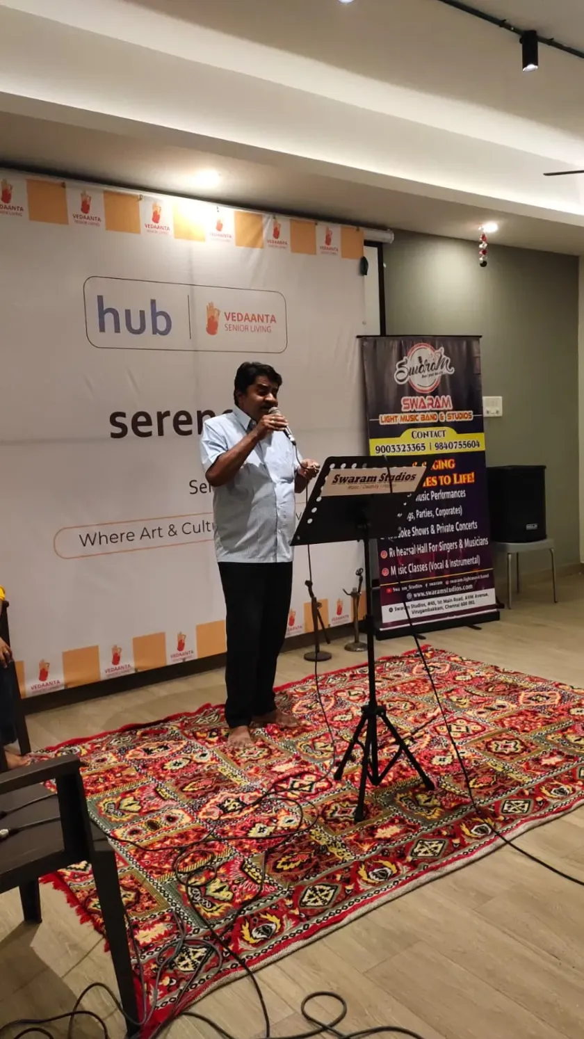Singer performing at Serene Hub cultural program