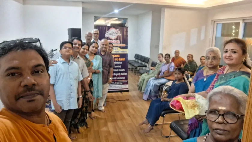 Audience gathered at Serene Hub music event