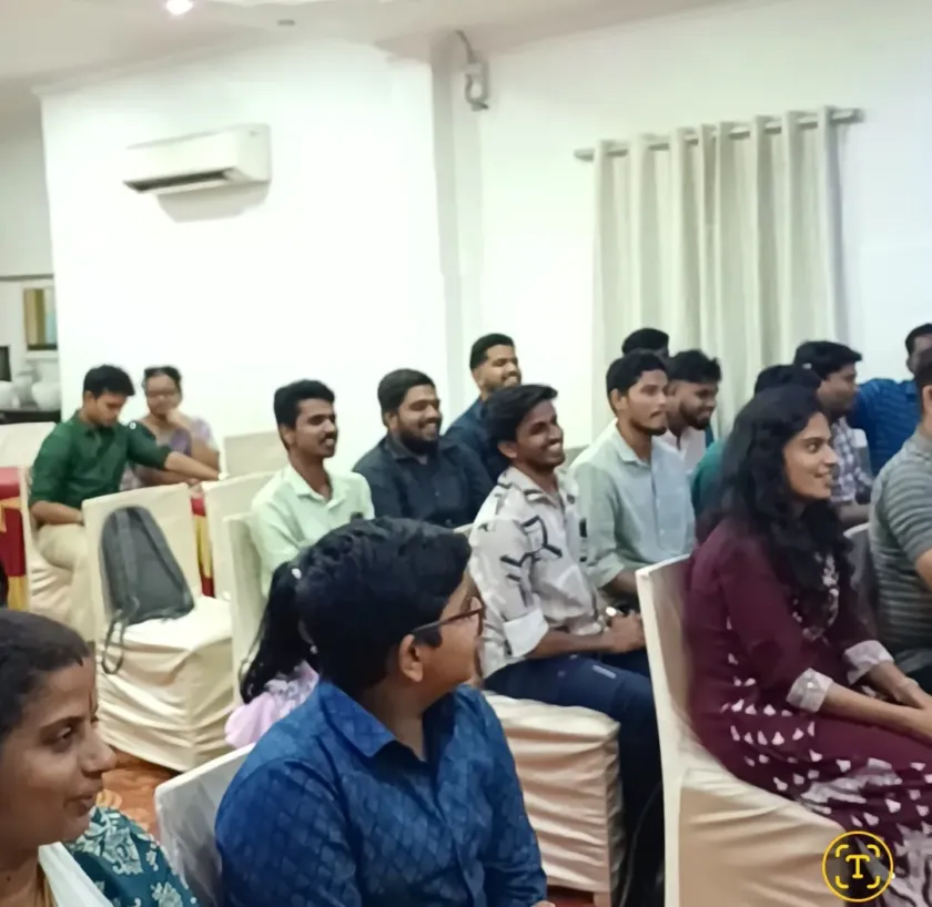 Audience watching live music performance indoors